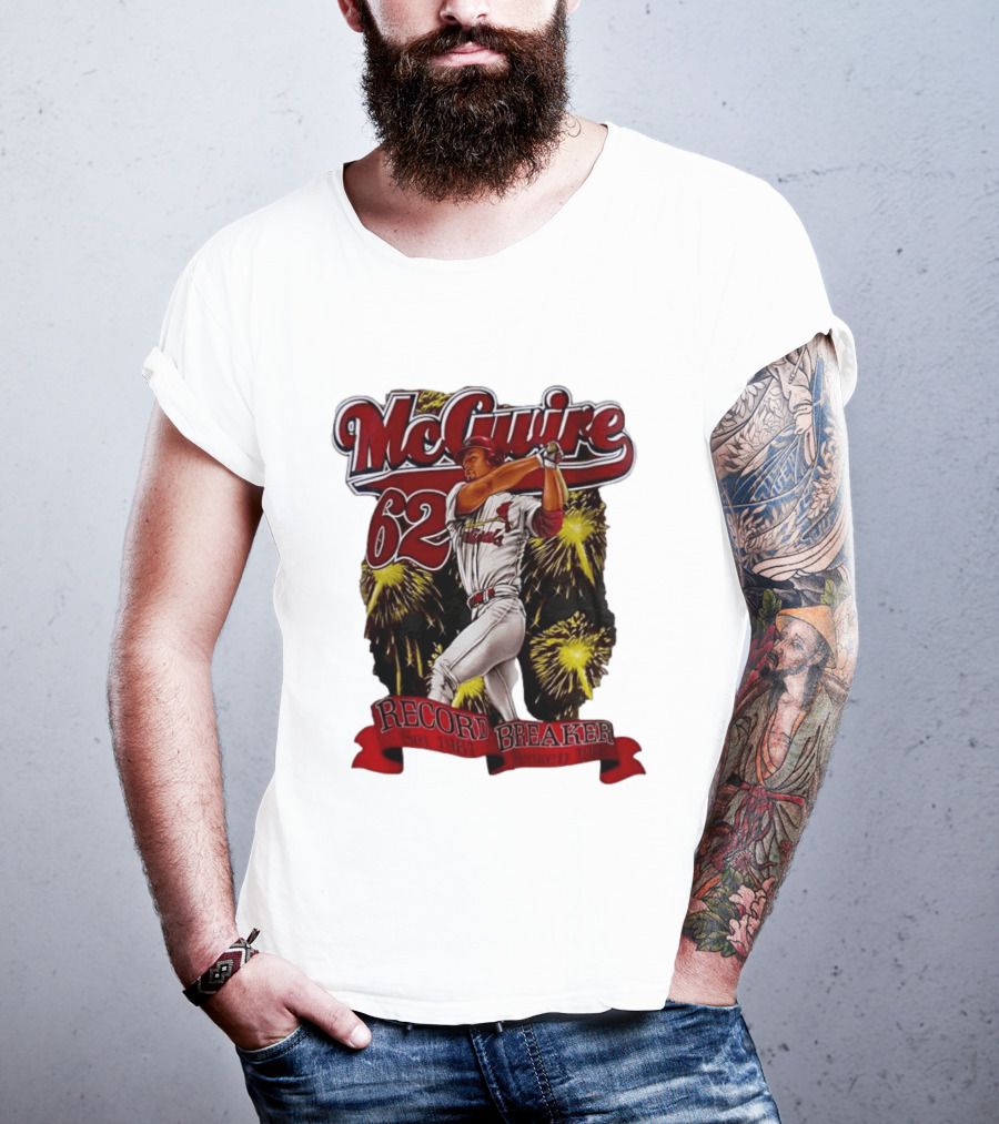 McGuire 62 Record Breaker St Louis Cardinals 1961 Broken 1998 T-Shirt