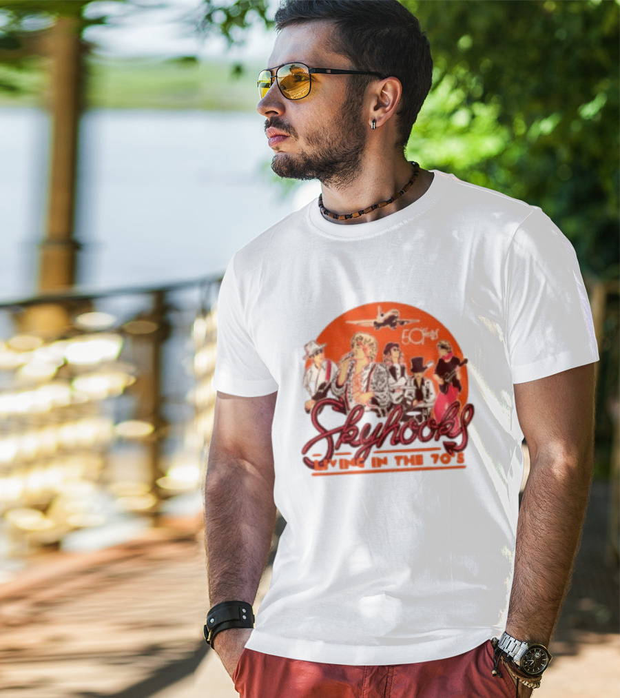 Skyhooks Living In The 70's 50th Anniversary Warner Music Store T-Shirt