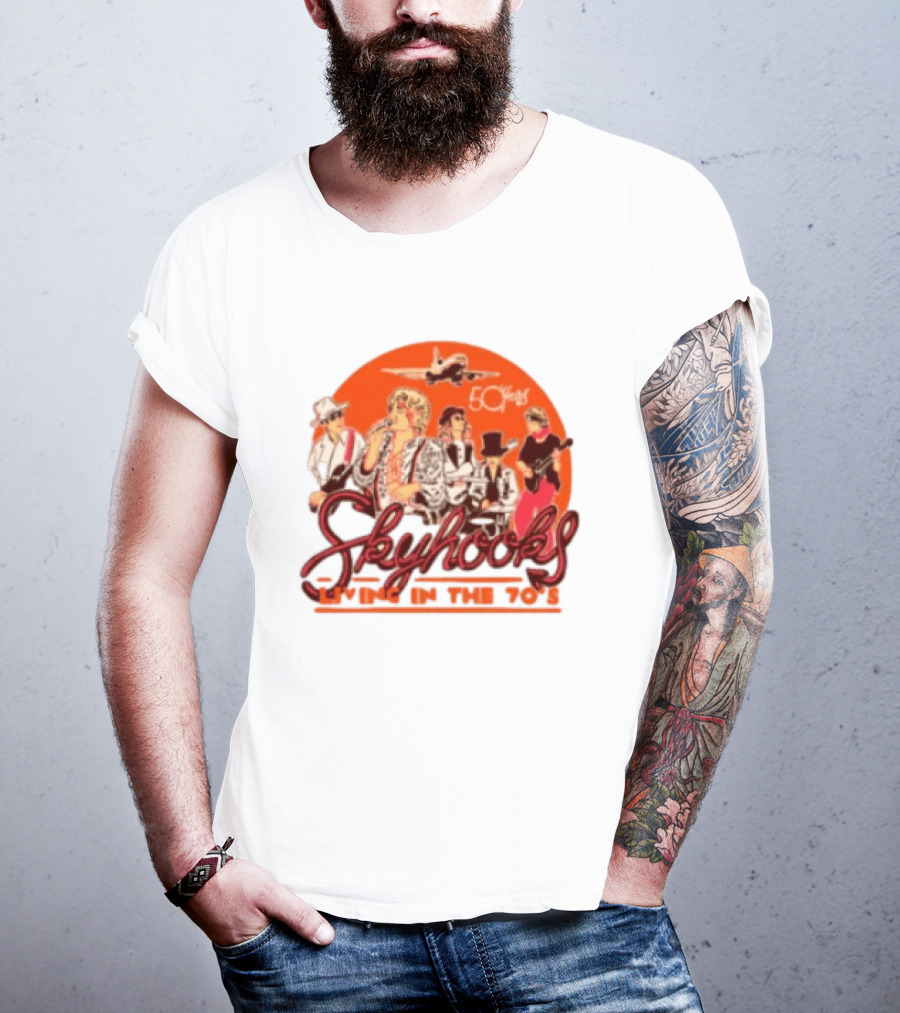Skyhooks Living In The 70's 50th Anniversary Warner Music Store T-Shirt