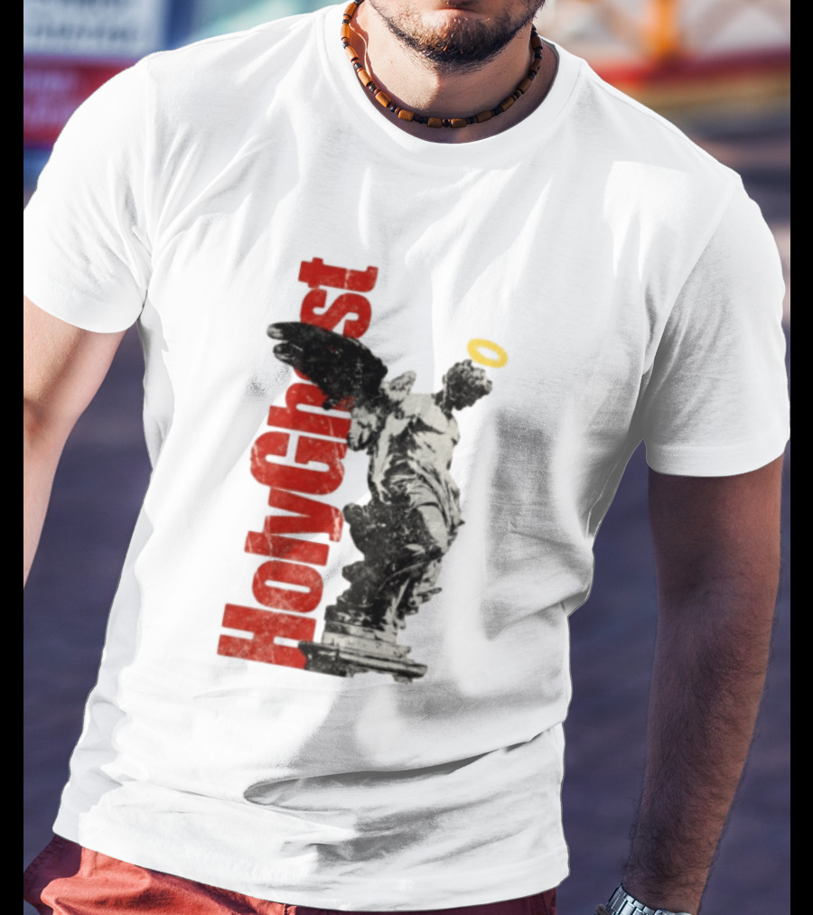 Holy Ghost Halo Statue Winged Angel T-Shirt