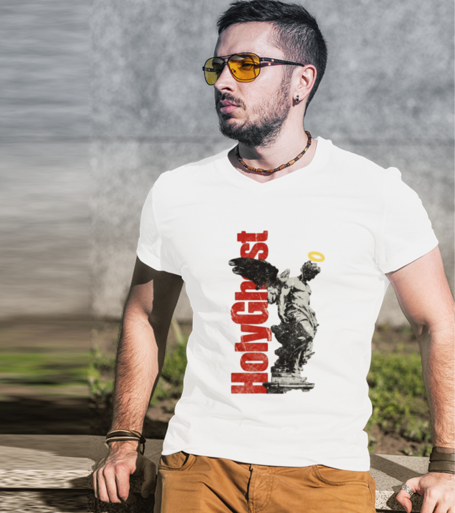 Holy Ghost Halo Statue Winged Angel T-Shirt