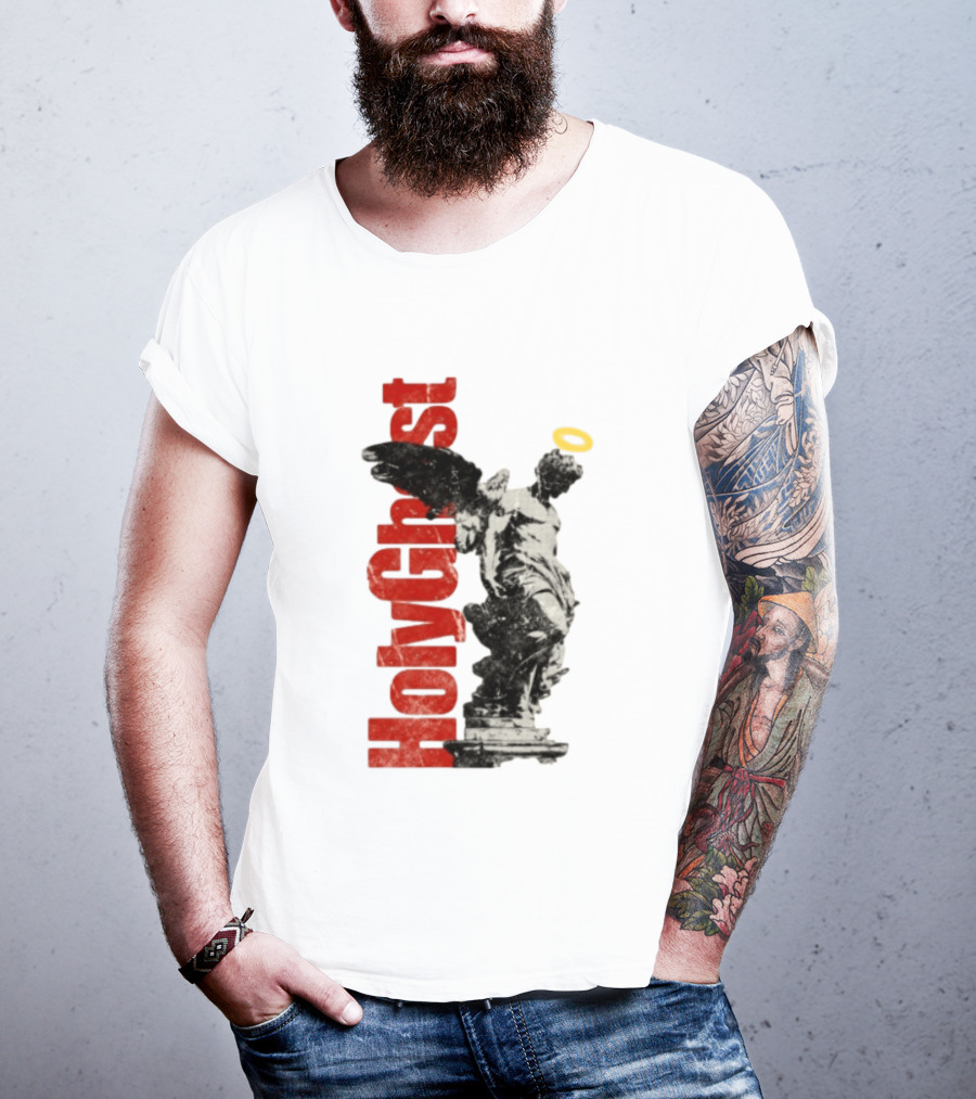 Holy Ghost Halo Statue Winged Angel T-Shirt