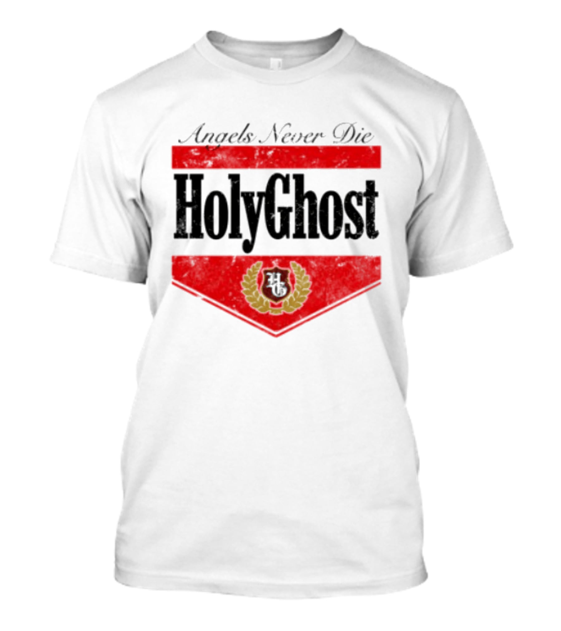 Angels Never Die HolyGhost Legacy White Holy Ghost Store T-Shirt