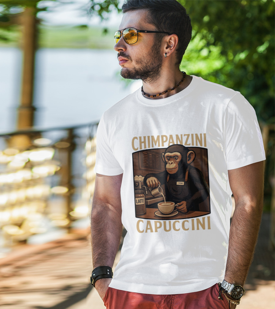 Chimpanzini Capuccini Latte Barista Chimp 'Toni T-Shirt