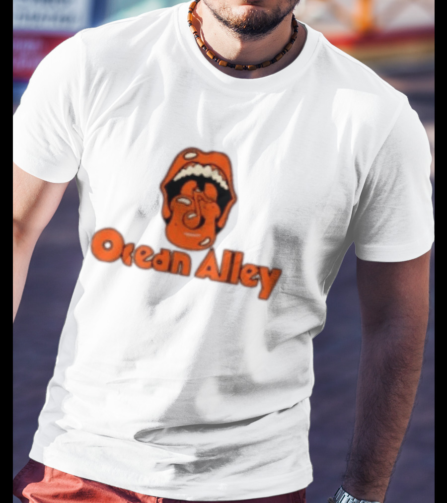 Ocean Alley Acid Tongue Ash Grey Vintage Inspired Merchandise T-Shirt
