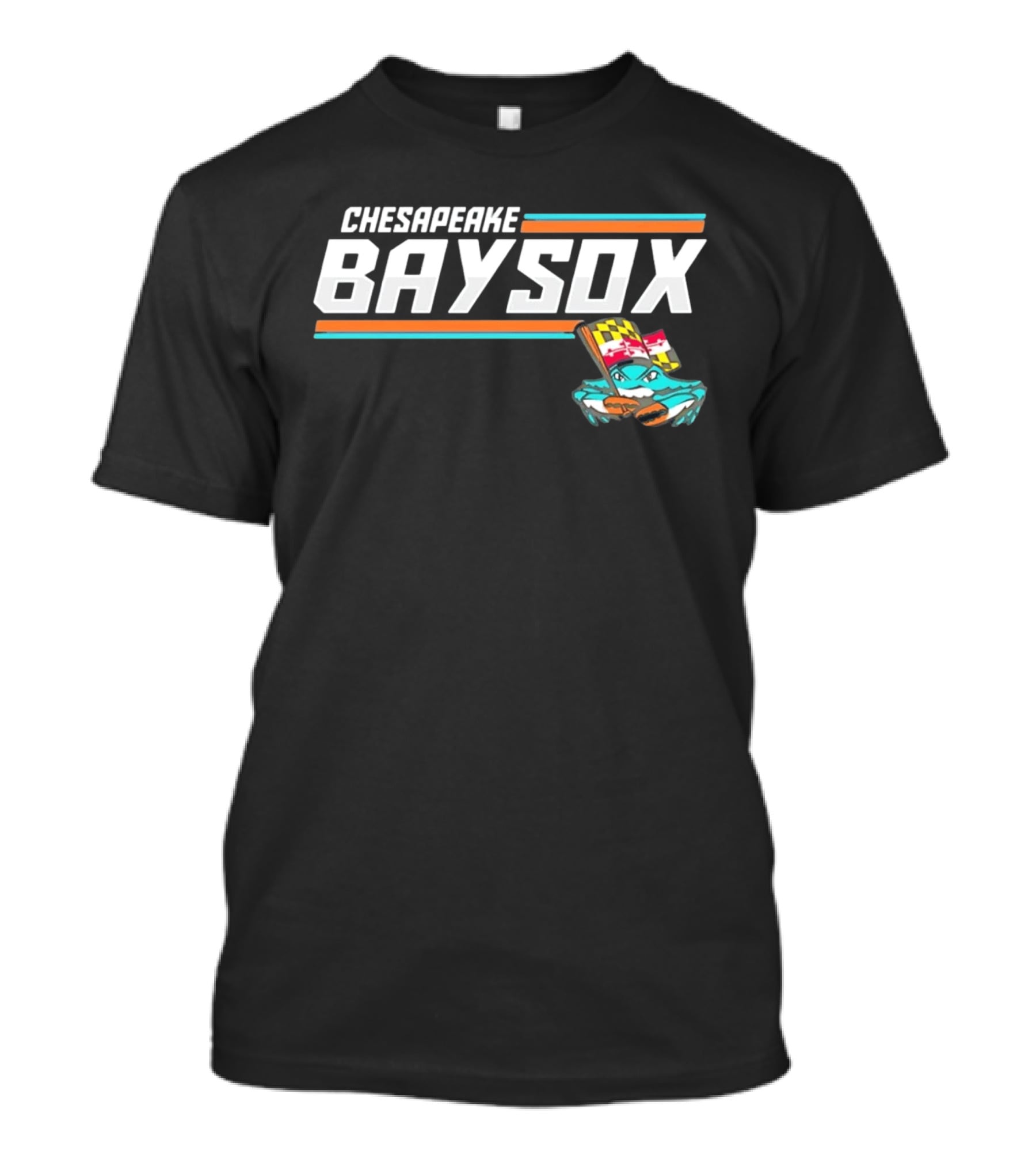 Chesapeake Baysox Maryland Crab Mascot Icon With Baseball Bat T-Shirt