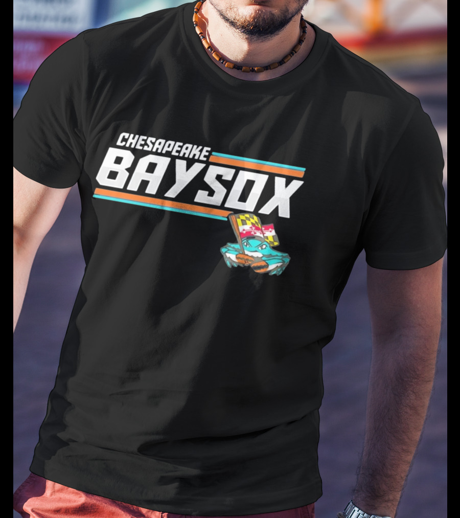 Chesapeake Baysox Maryland Crab Mascot Icon With Baseball Bat T-Shirt