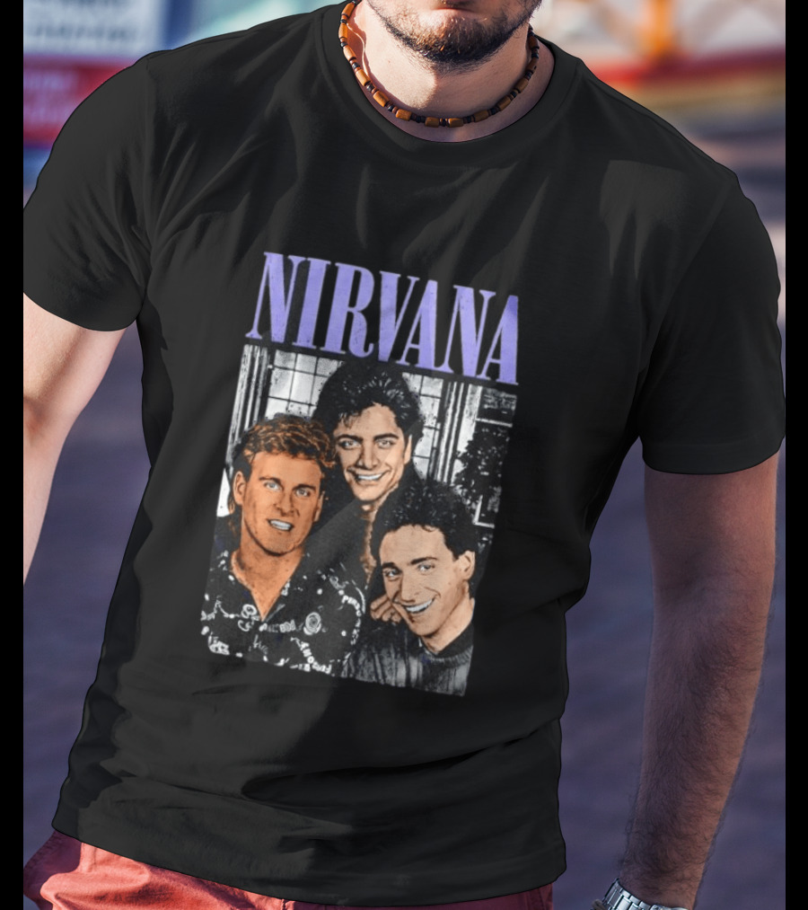 Full House Dave Coulier John Stamos Bob Saget Nirvana Band Members Music T-Shirt