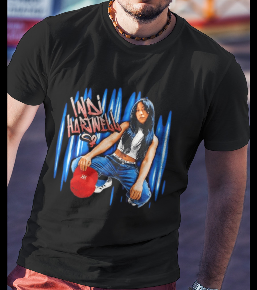 Indi Hartwell WWE NXT Graffiti Style Red Cap Blue Jeans T-Shirt