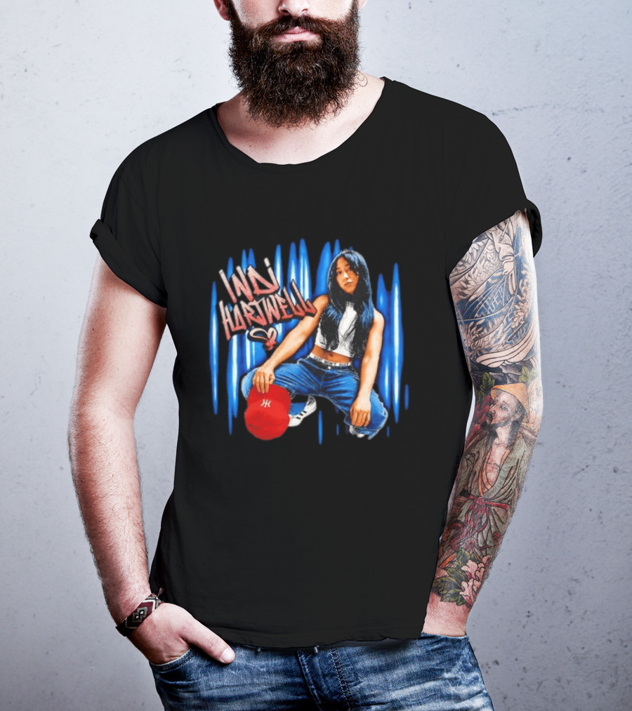 Indi Hartwell WWE NXT Graffiti Style Red Cap Blue Jeans T-Shirt