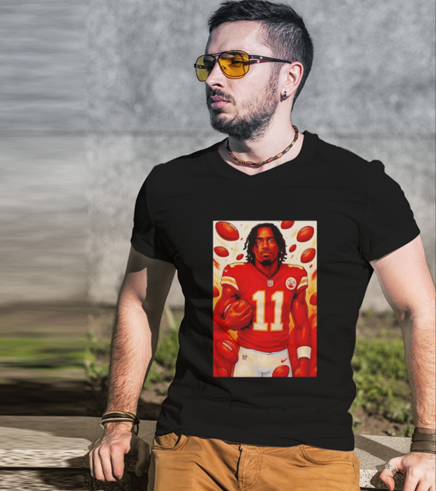 Jalen Royals Kansas City Chiefs Number 11 Football Player With Team Logo And Jersey T-Shirt