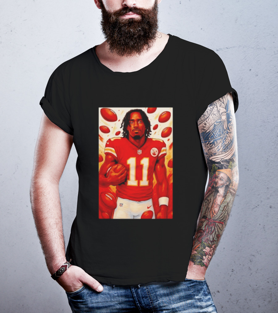 Jalen Royals Kansas City Chiefs Number 11 Football Player With Team Logo And Jersey T-Shirt