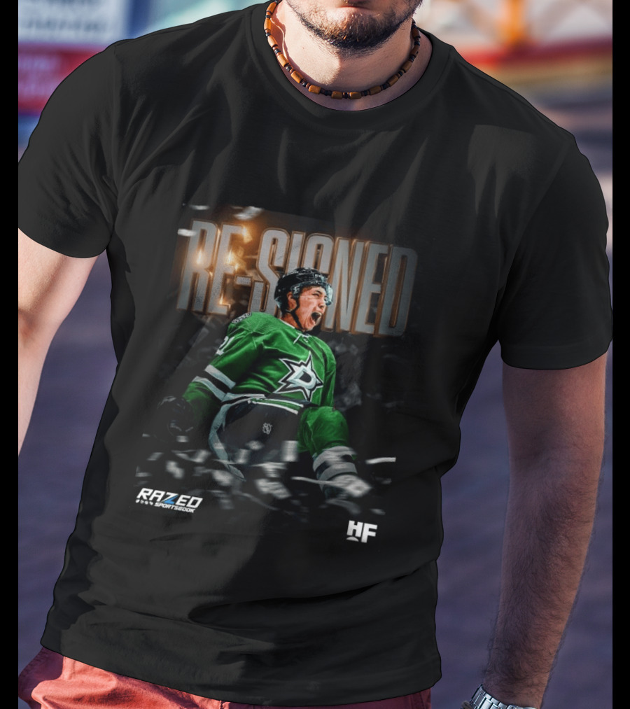 Razed Sportsbook HF Dallas Stars Re Signed Jason Robertson T-Shirt