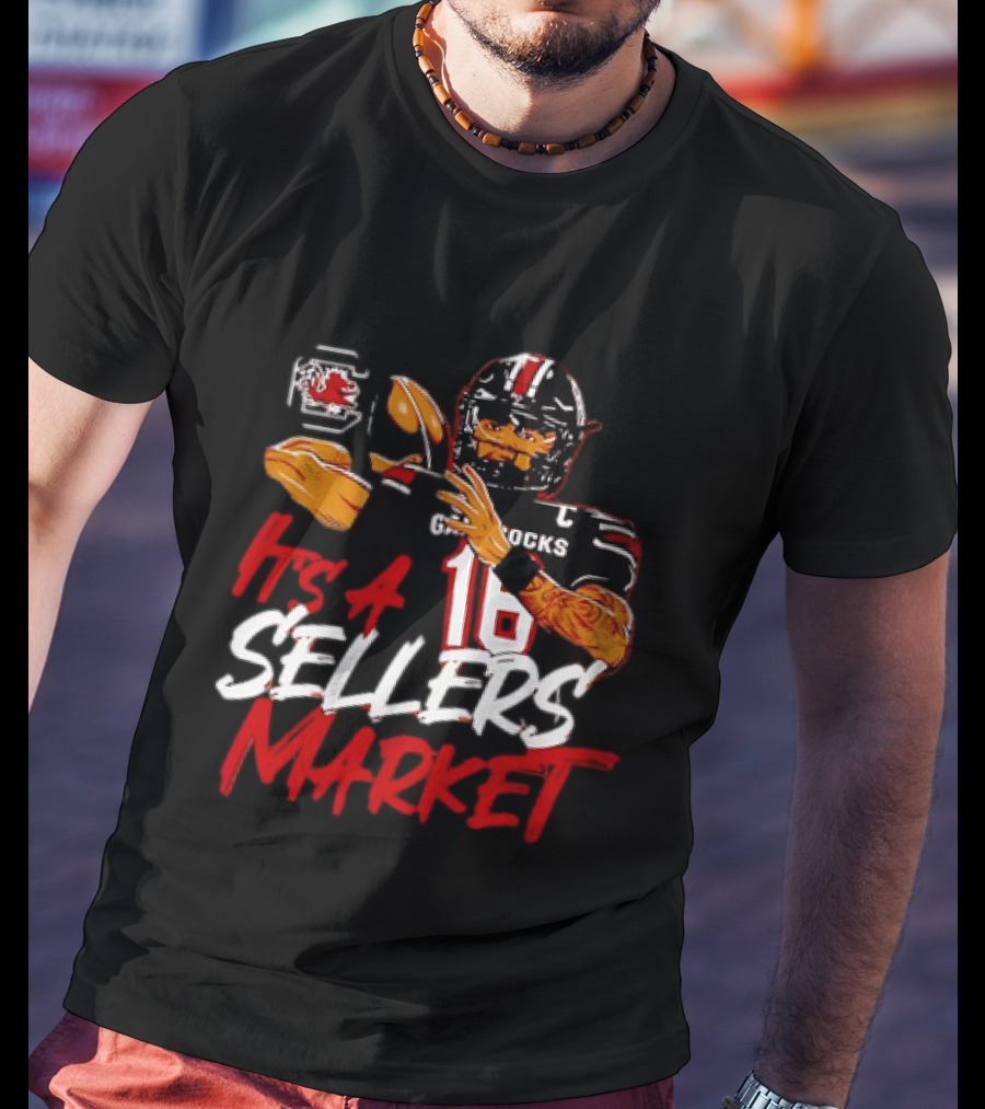LaNorris Sellers South Carolina Gamecocks Football It's A Sellers Market 18 T-Shirt