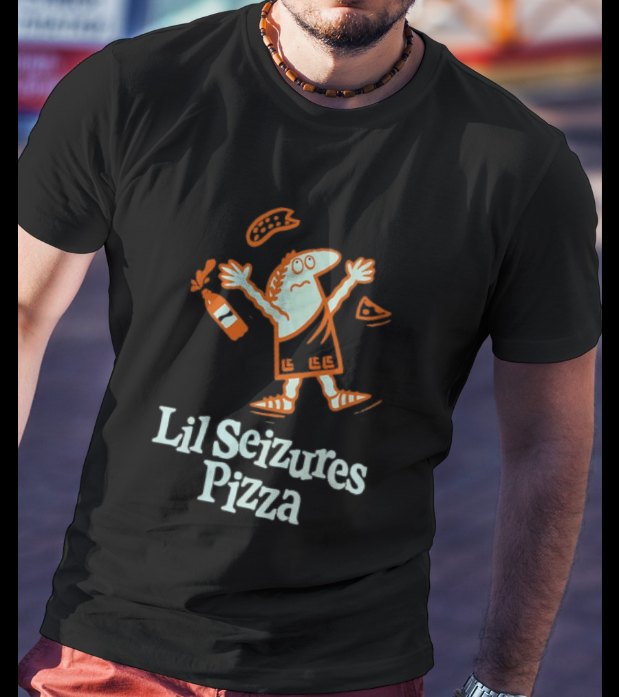 Lil Seizures Pizza Parody Little Caesars Meme T-Shirt