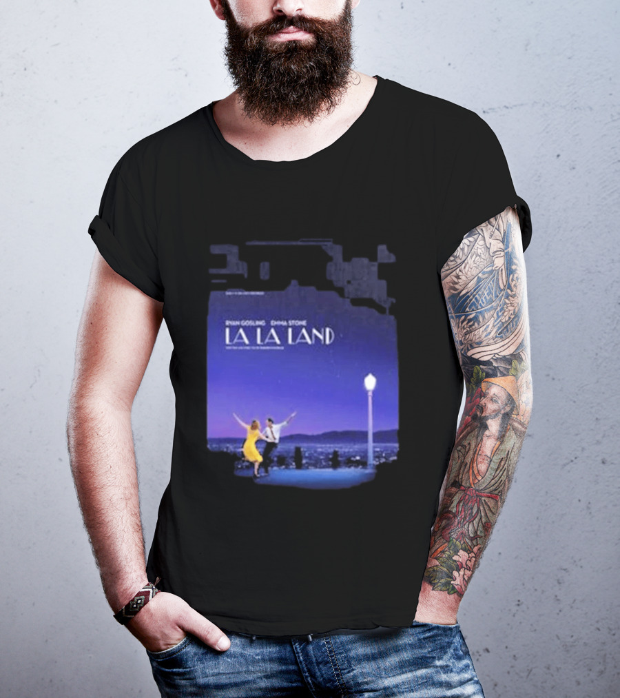 Ryan Gosling Emma Stone La La Land City Dance Under Streetlight 10th Anniversary T-Shirt