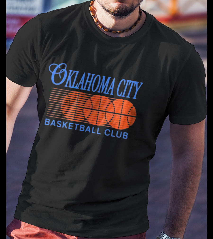 Oklahoma City Basketball Club Orange Motion Merchandise T-Shirt