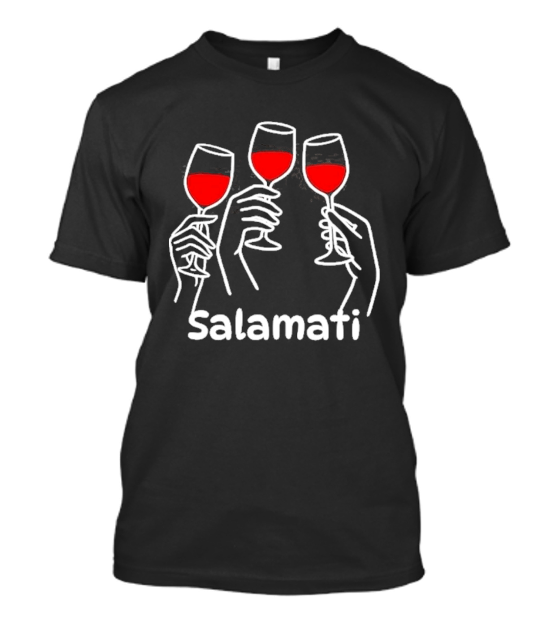 Salamati Wine Glass Toast Celebration T-Shirt
