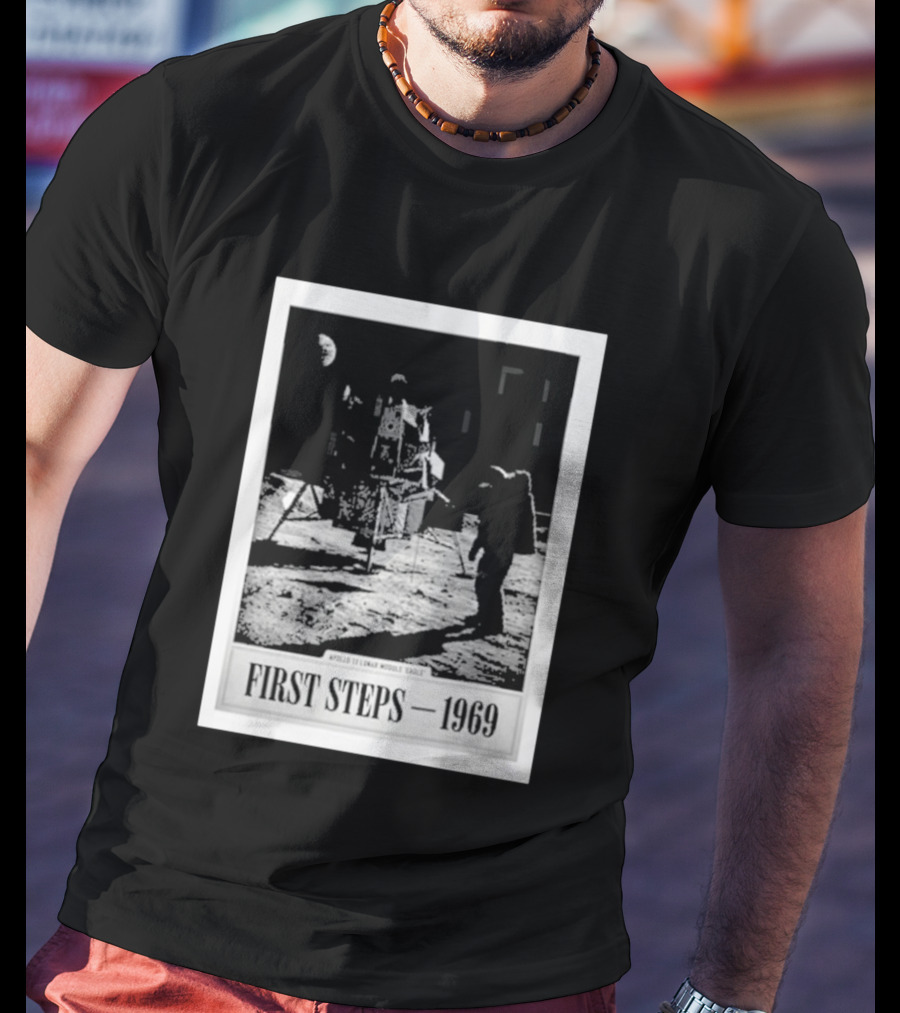 First Steps 1969 Apollo 11 Lunar Module Eagle Moon Landing Astronaut T-Shirt