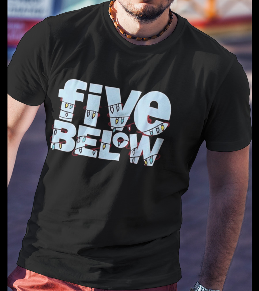Five Below Holiday Festive Christmas Lights Decoration T-Shirt