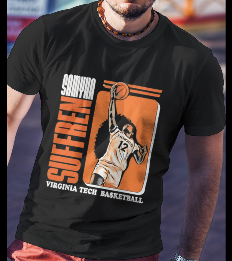 Samyha Suffren Virginia Tech Basketball Number 12 Jersey T-Shirt