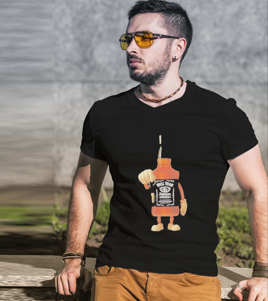 Hell Yeah Tennessee Whiskey Bottle Figure With Car Key T-Shirt