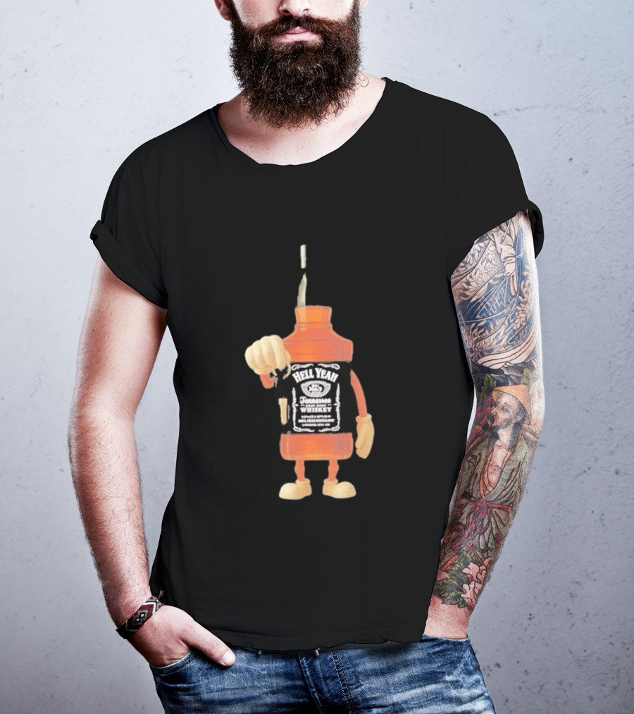 Hell Yeah Tennessee Whiskey Bottle Figure With Car Key T-Shirt