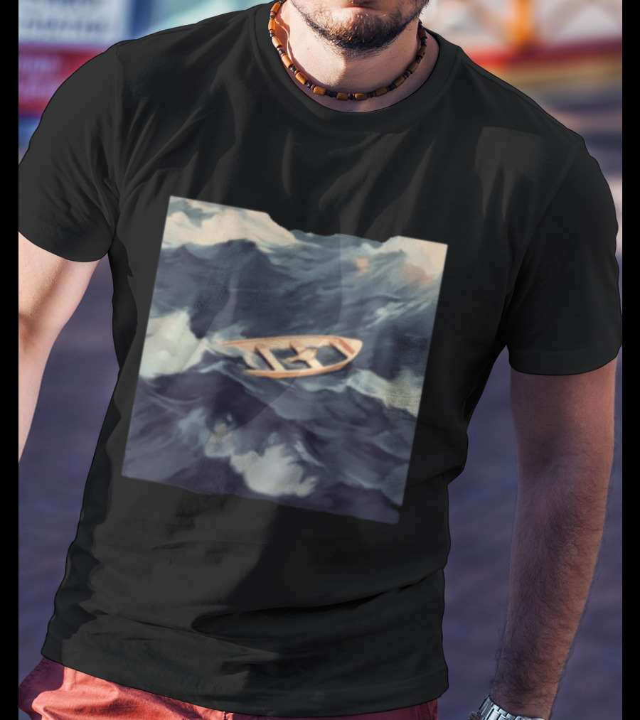 Morat Store Demasiado Lejos Boat On Stormy Seas Crewneck T-Shirt