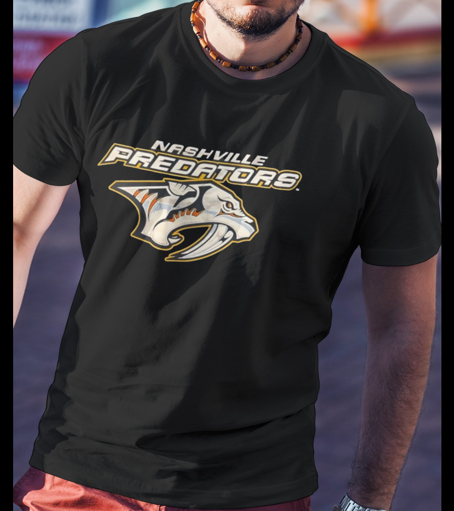 Nashville Predators Hockey Team Logo Official Merchandise T-Shirt