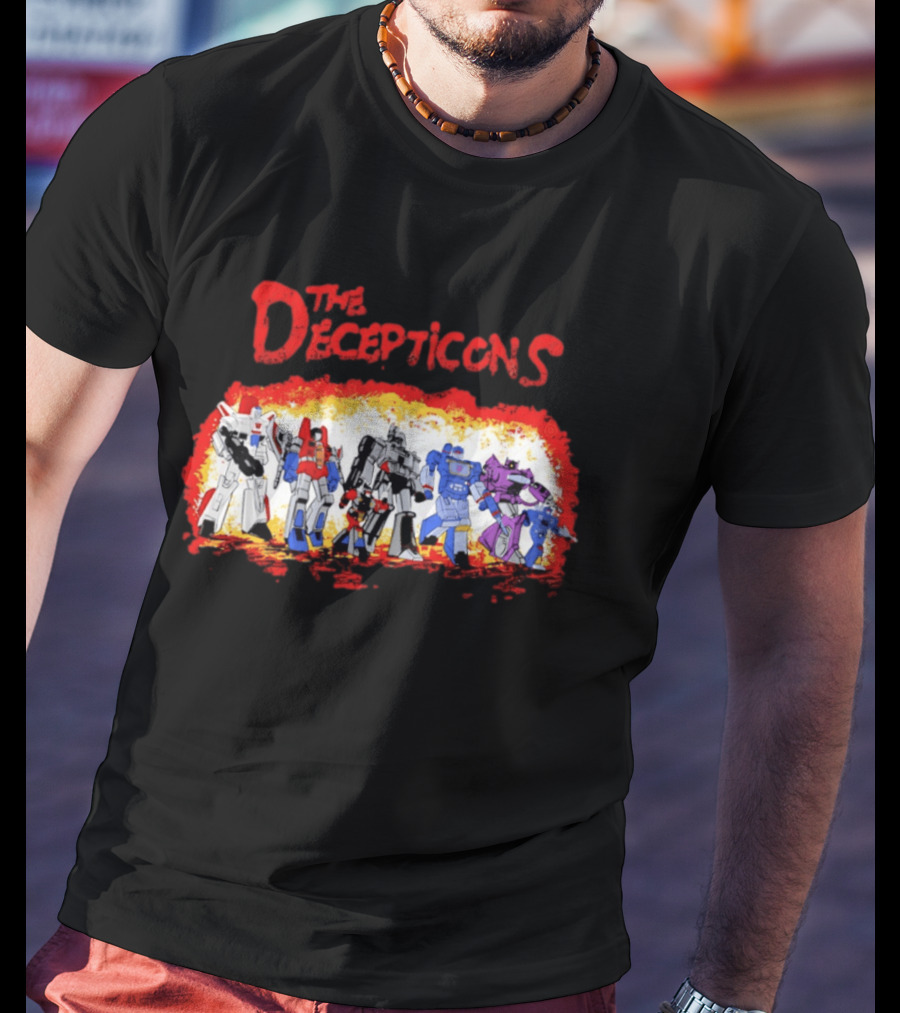 The Decepticons Transformers Group Distressed Vintage Look T-Shirt