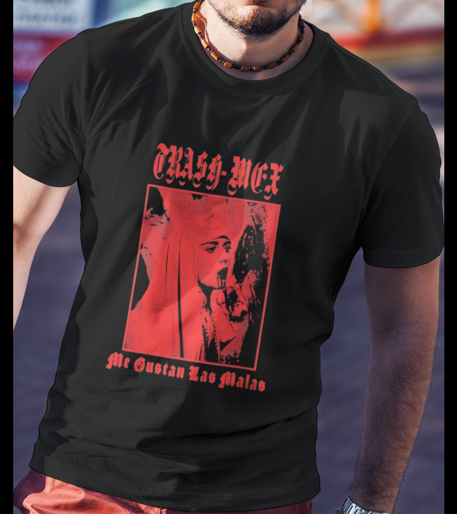 Trash Mex Me Gustan Las Malas Nun Iconic Red Nun T-Shirt