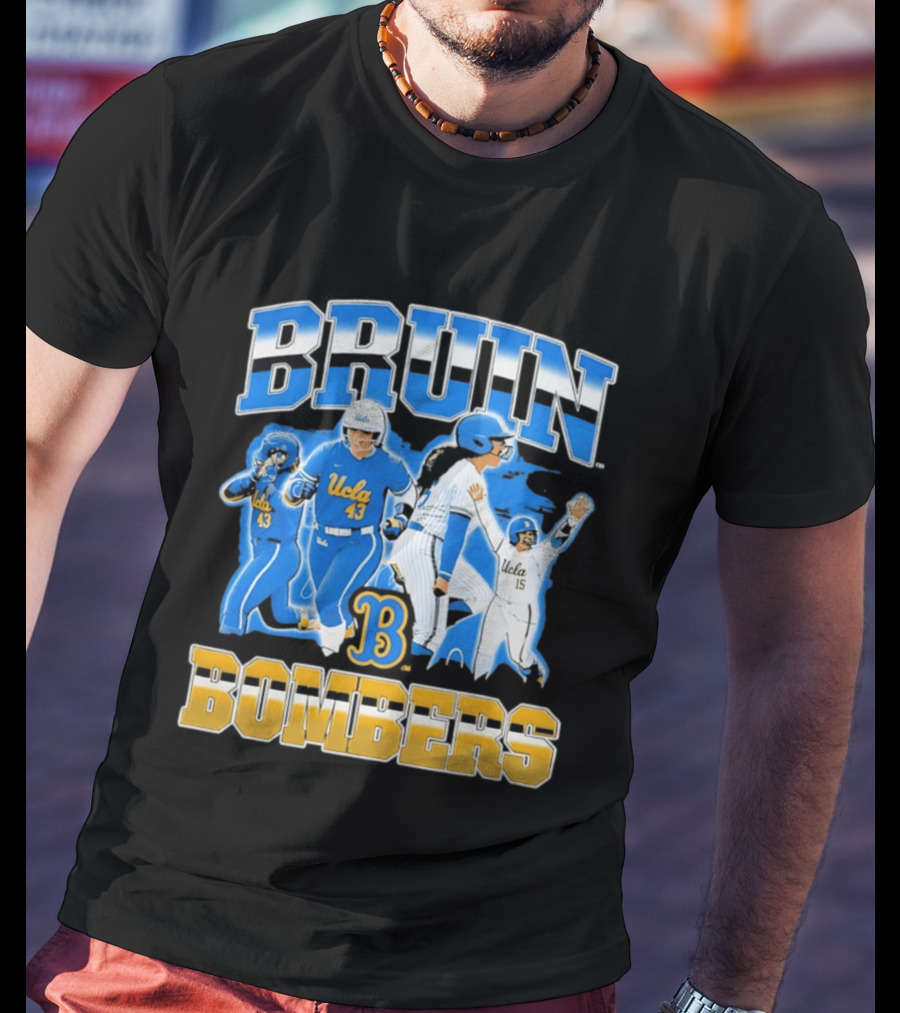 UCLA Bruin Bombers Softball Players Collage T-Shirt