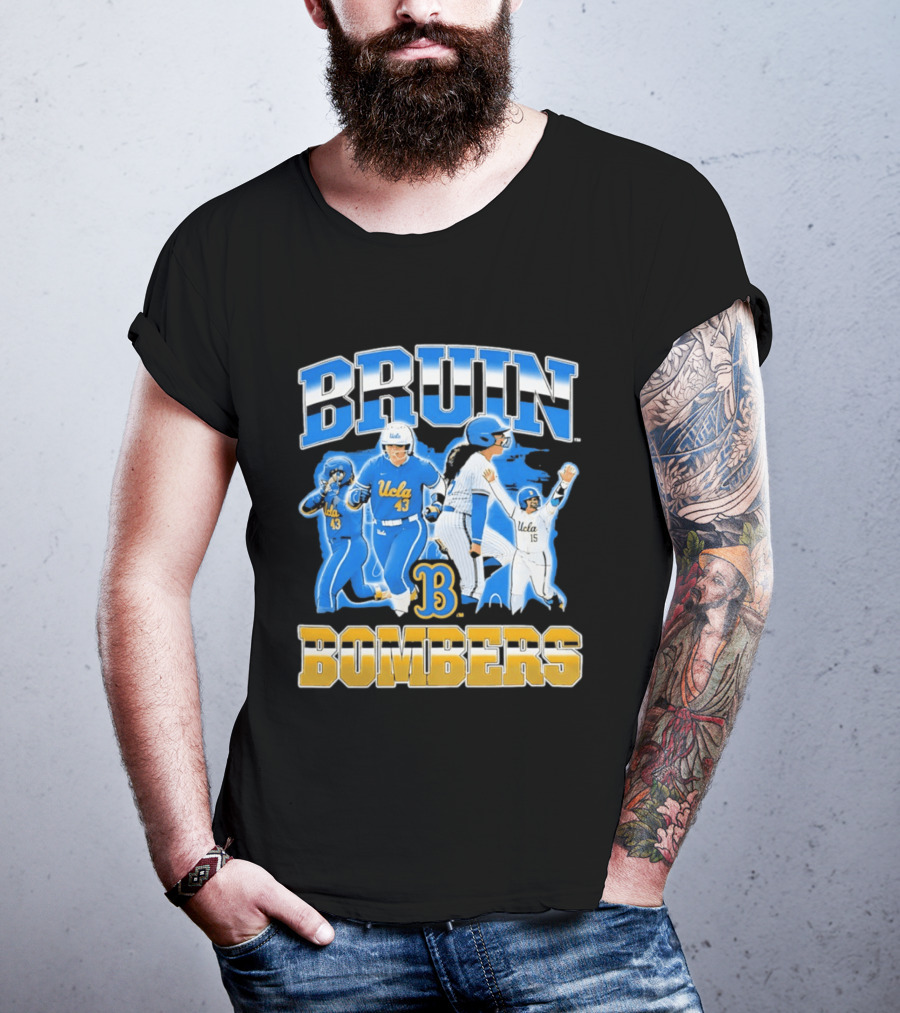 UCLA Bruin Bombers Softball Players Collage T-Shirt