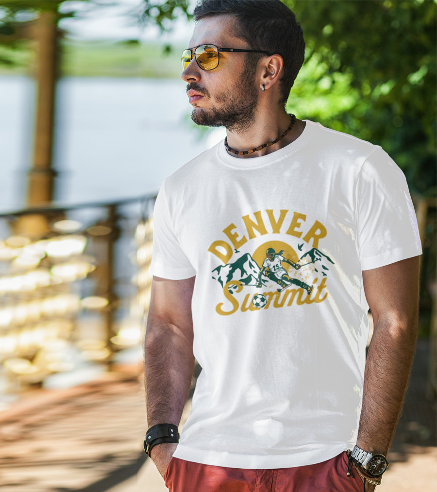 Denver Summit Number 25 Skiing Down Mountain Soccer T-Shirt