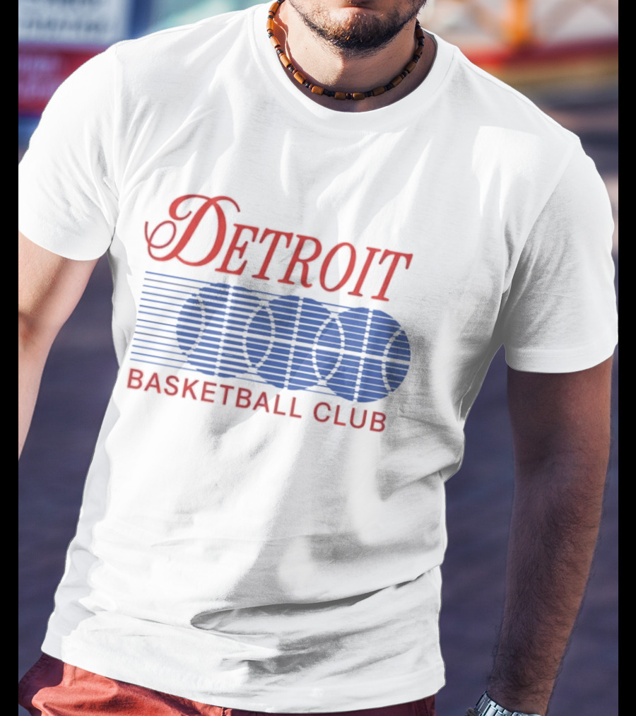 Detroit Basketball Club Basketball Silhouette Stripes T-Shirt