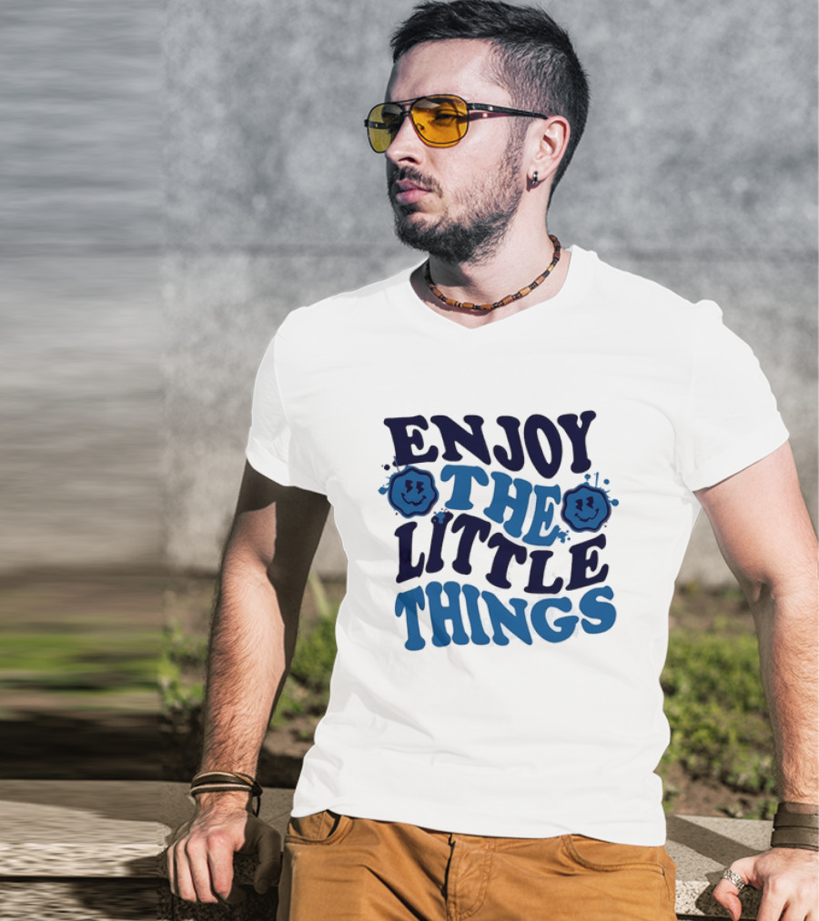 Enjoy The Little Things Smiley Faces T-Shirt