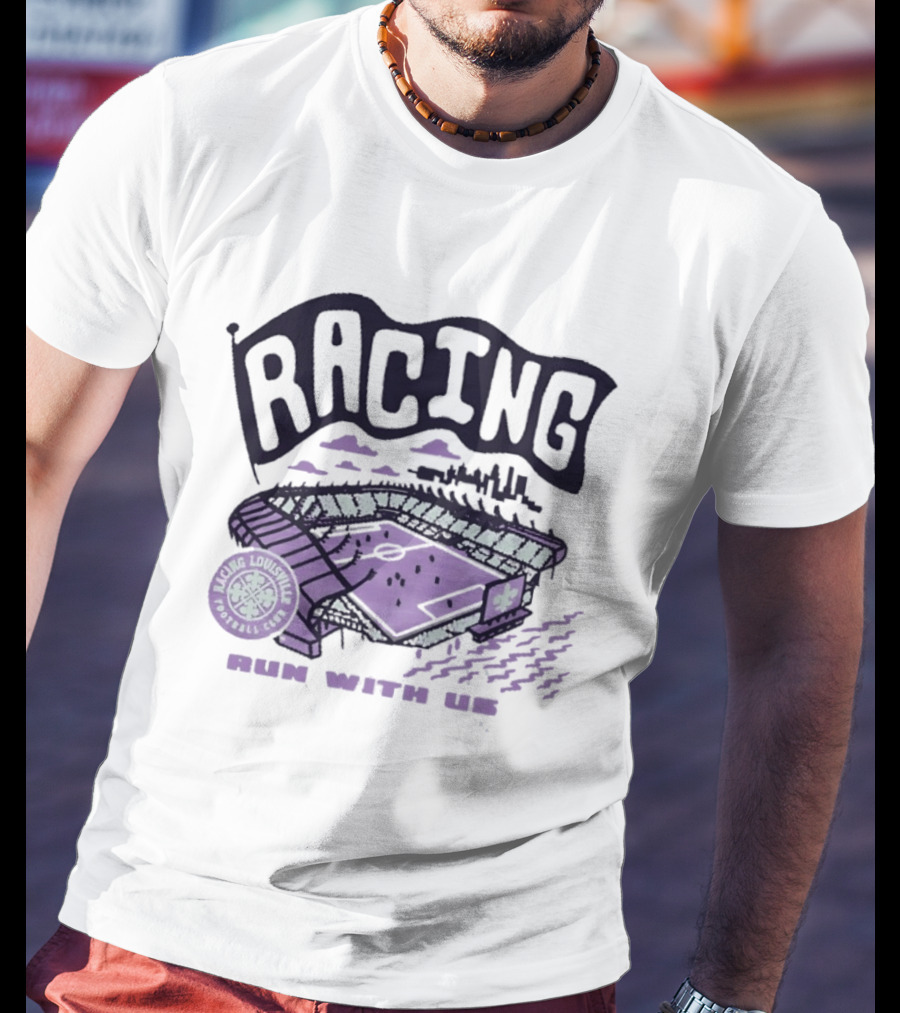 Racing Louisville Football Club Run With Us Stadium T-Shirt
