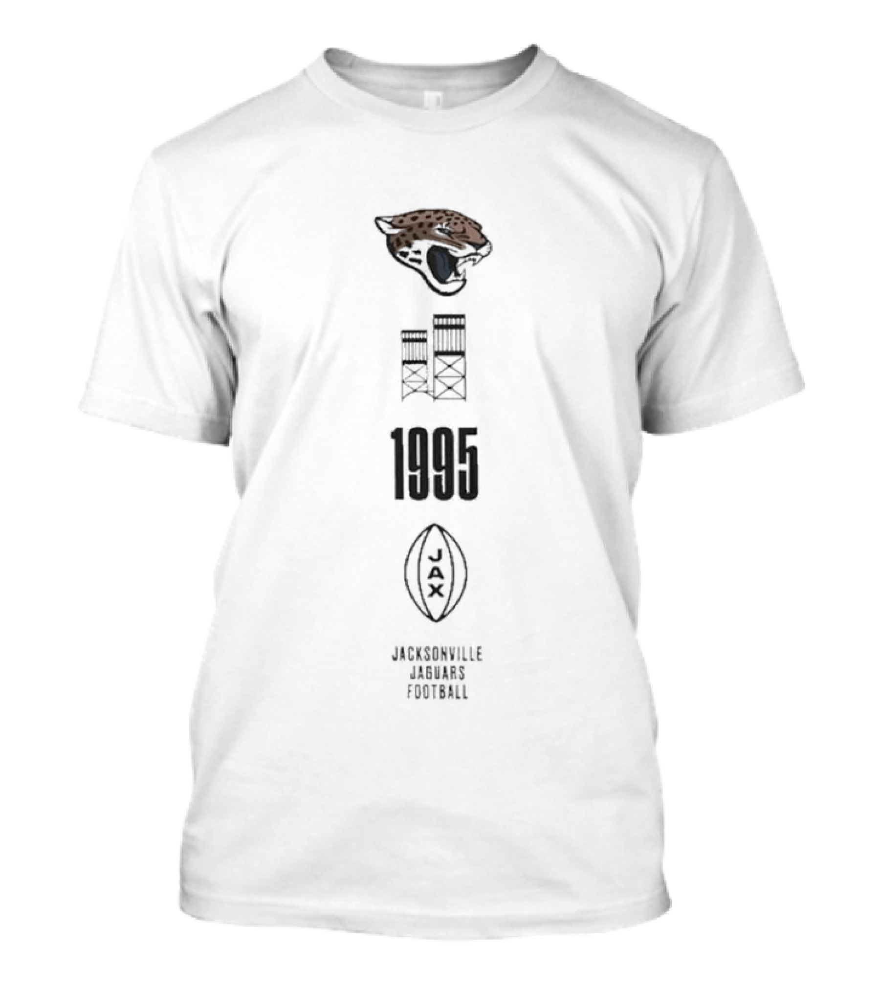 Jacksonville Jaguars 1995 Football Team Logo Inaugural Season T-Shirt