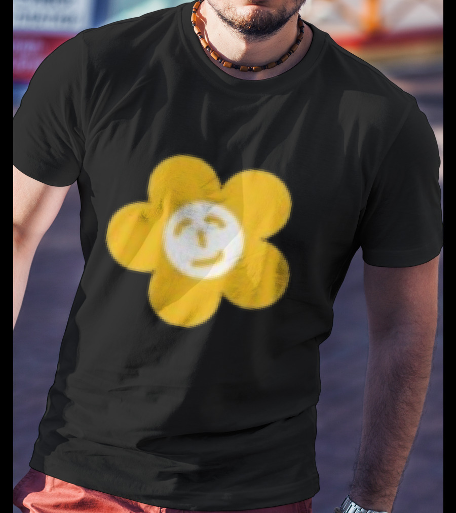 Paperboxmart Store Smiling Yellow Flower Face T-Shirt
