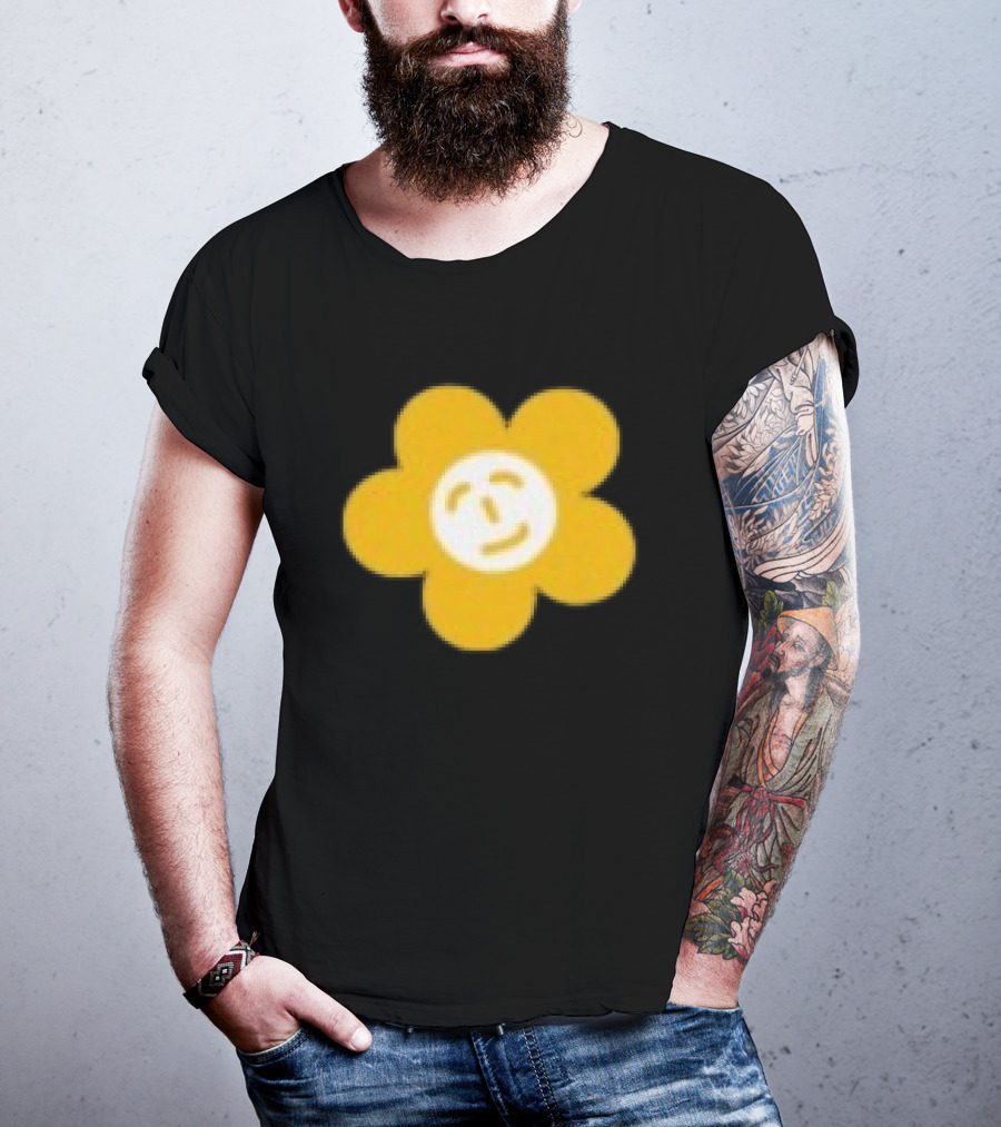 Paperboxmart Store Smiling Yellow Flower Face T-Shirt