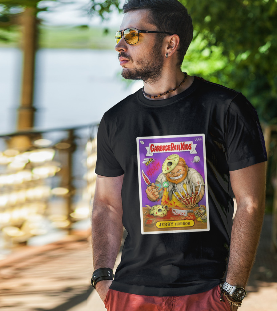 Garbage Pail Kids 666a Jerry Horror Redrum Trading Card T-Shirt