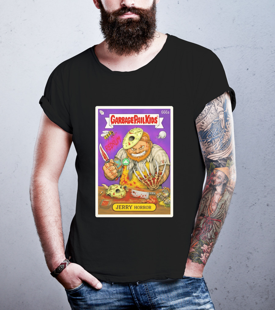 Garbage Pail Kids 666a Jerry Horror Redrum Trading Card T-Shirt