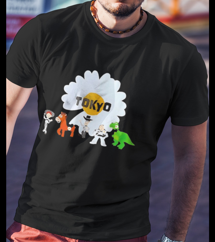 Jessie Bullseye Woody Buzz Lightyear Rex Toy Story Tokyo Flower T-Shirt