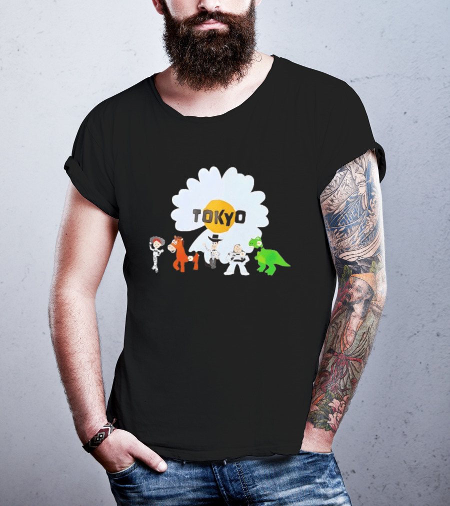 Jessie Bullseye Woody Buzz Lightyear Rex Toy Story Tokyo Flower T-Shirt