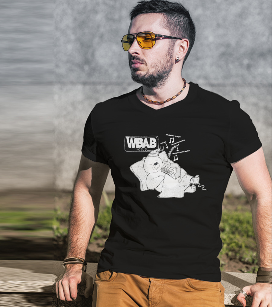 WBAB 102.3 Sleeping Bear Music Notes Radio Billy Joel The Stranger Rush YYZ T-Shirt
