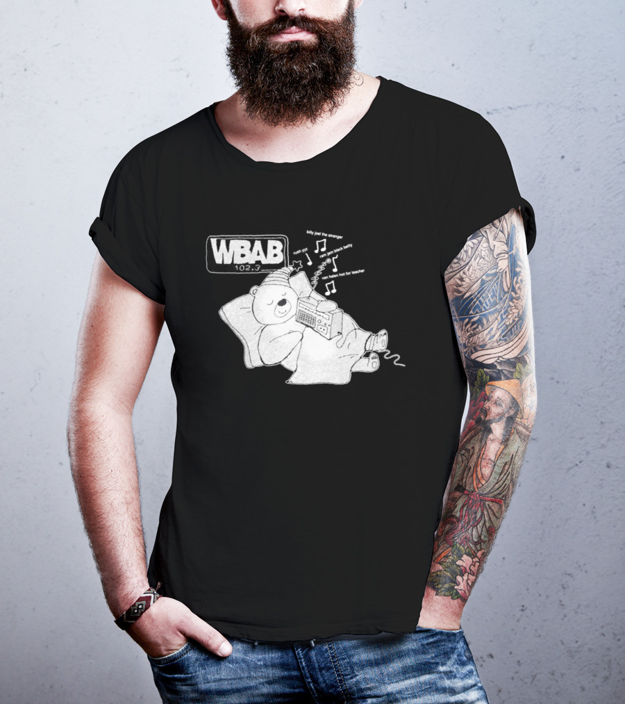 WBAB 102.3 Sleeping Bear Music Notes Radio Billy Joel The Stranger Rush YYZ T-Shirt
