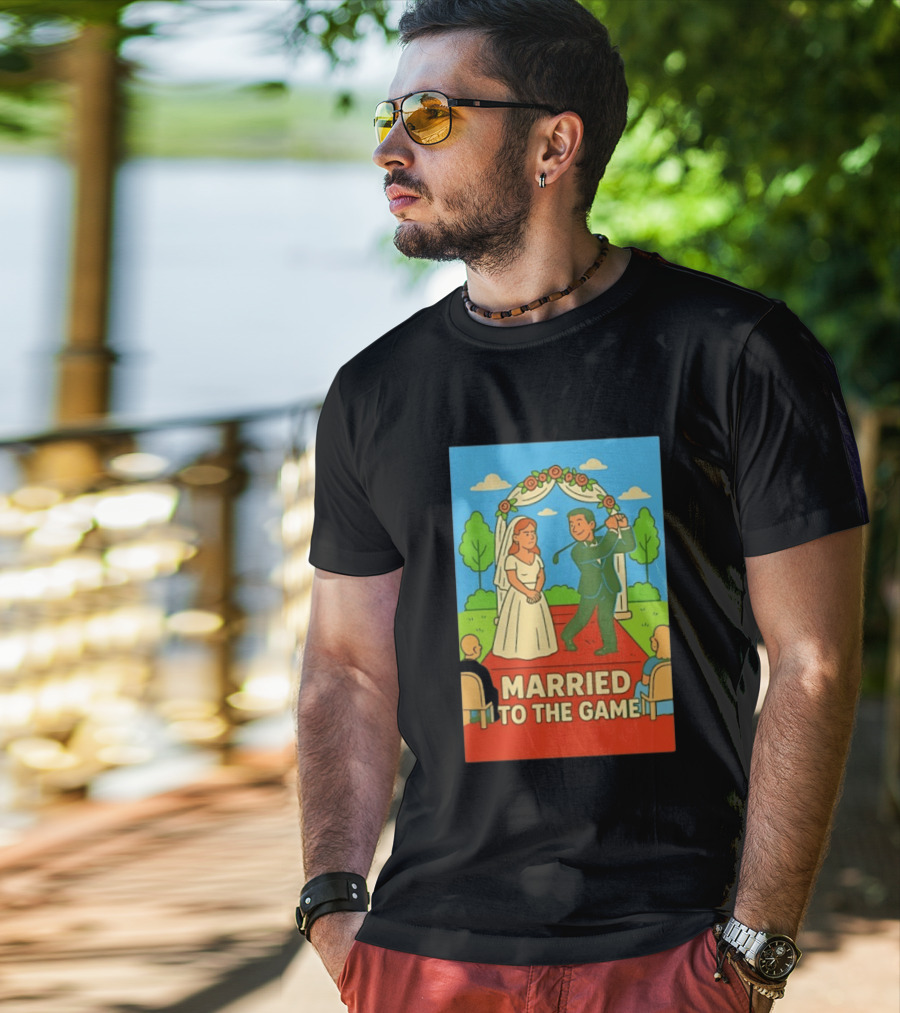 Married To The Game Groom Golfing At Wedding T-Shirt