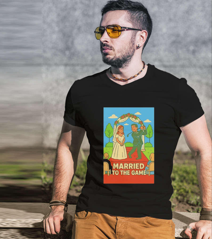 Married To The Game Groom Golfing At Wedding T-Shirt
