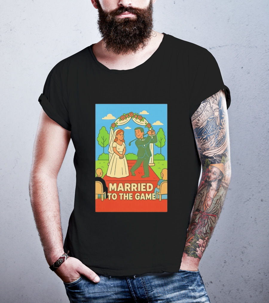 Married To The Game Groom Golfing At Wedding T-Shirt