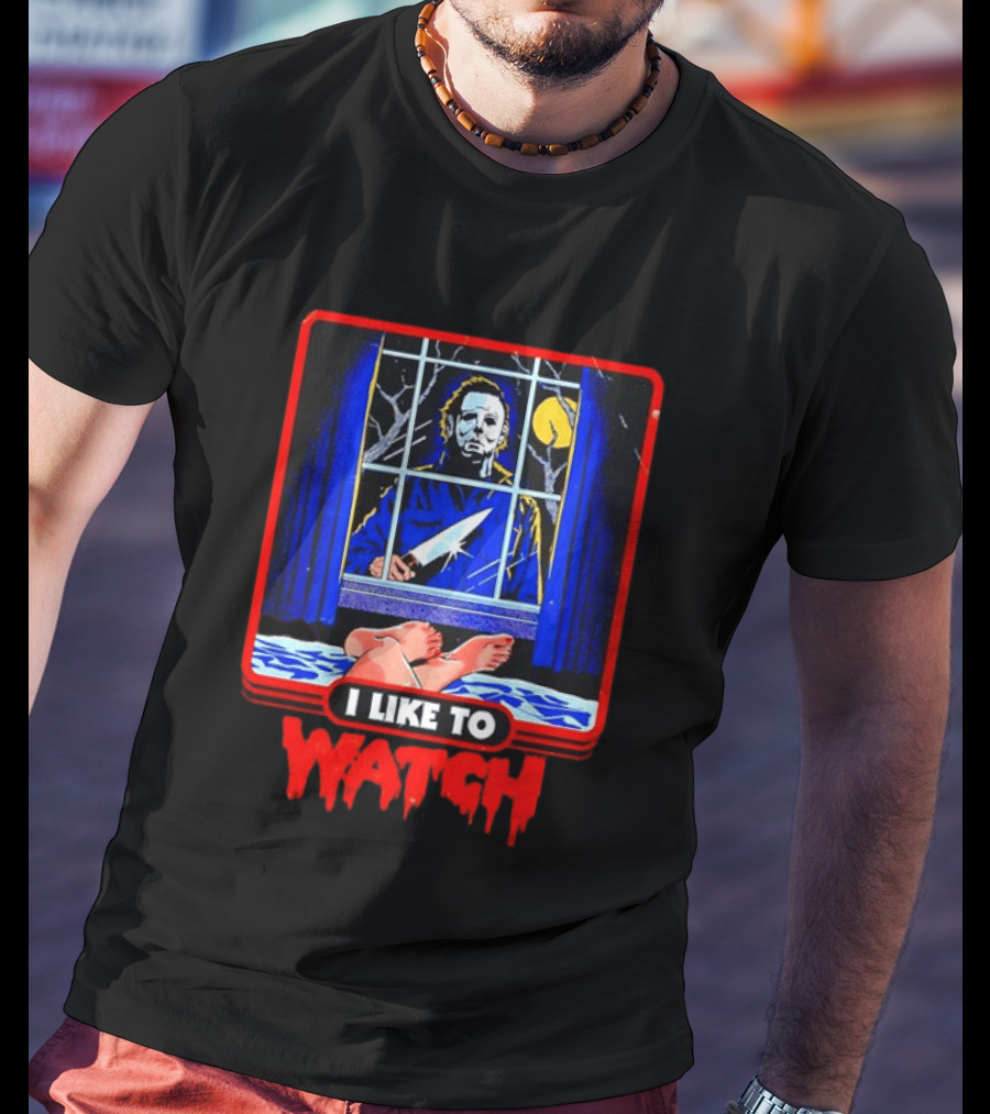 Michael Myers Halloween I Like To Window Scene T-Shirt